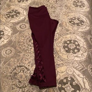 Burgundy zella leggings